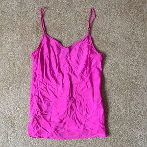 J. Crew Vibrant Pink Camisole Top silk small cami tank top